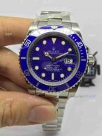 Swiss Fake Rolex Submariner Watch SS Blue Dial Ble Ceramics_th.jpg